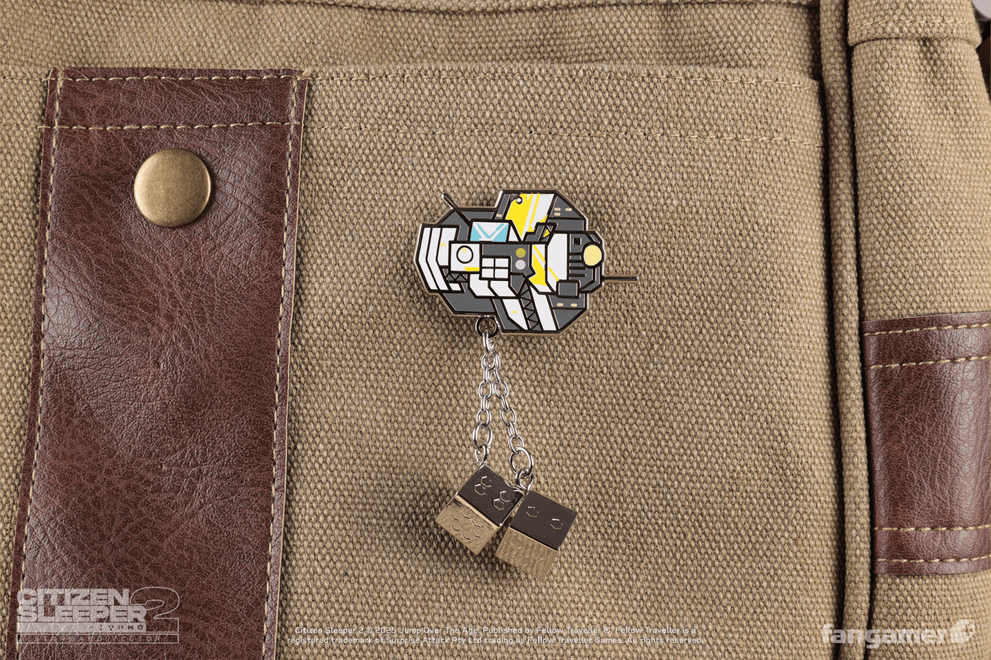 The Rig Hanging Dice Pin