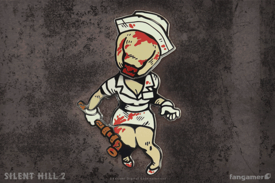 Bobblehead Nurse Pin