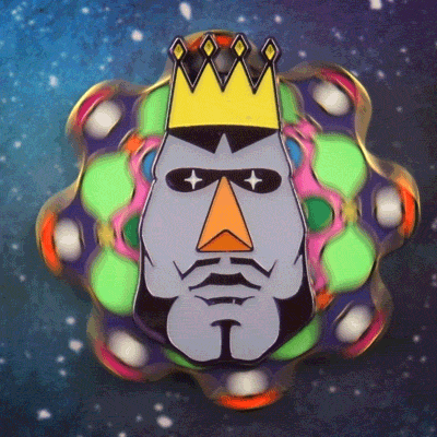 King of All Cosmos Spinning Pin