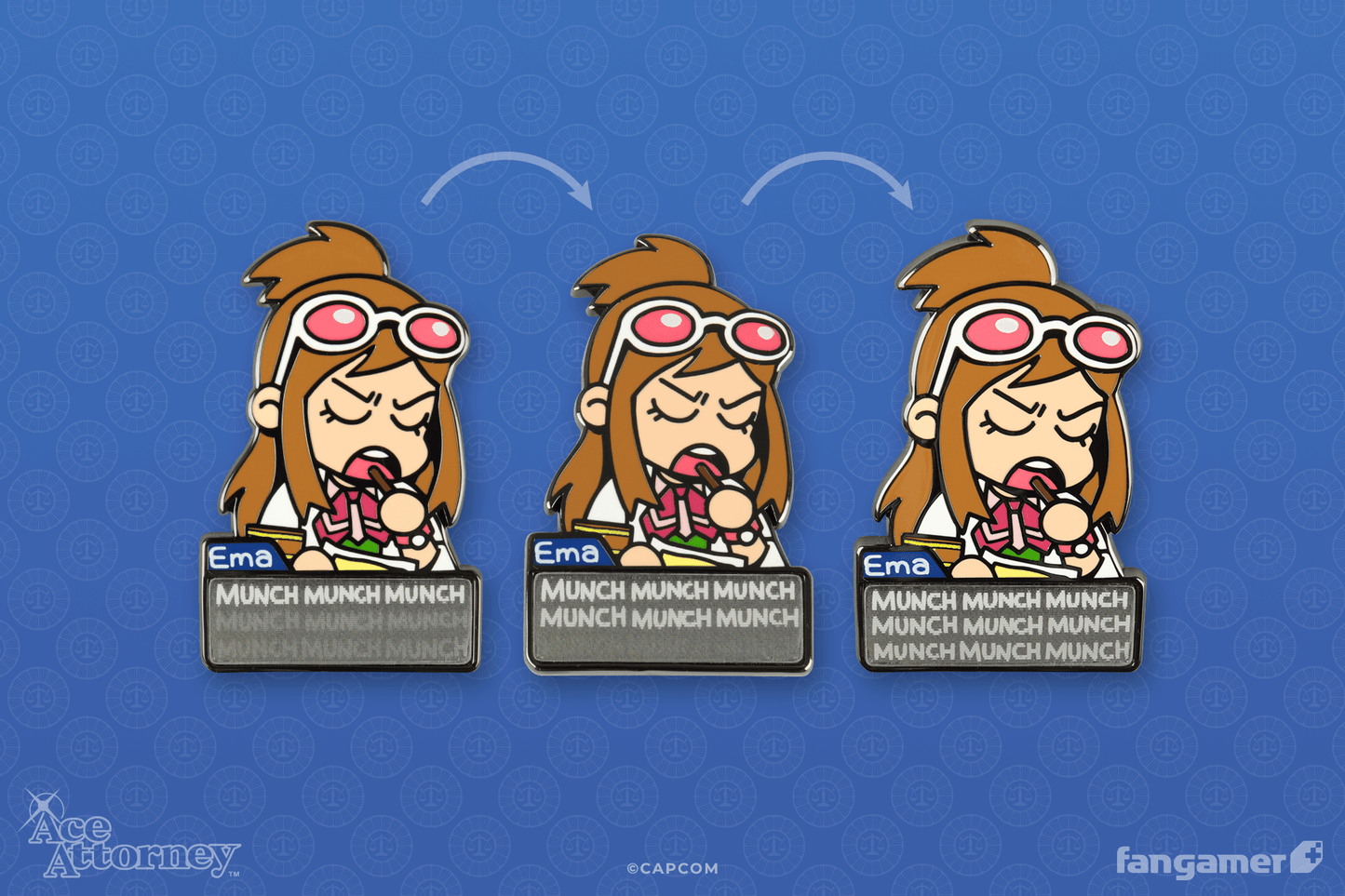Snacking Ema Lenticular Pin