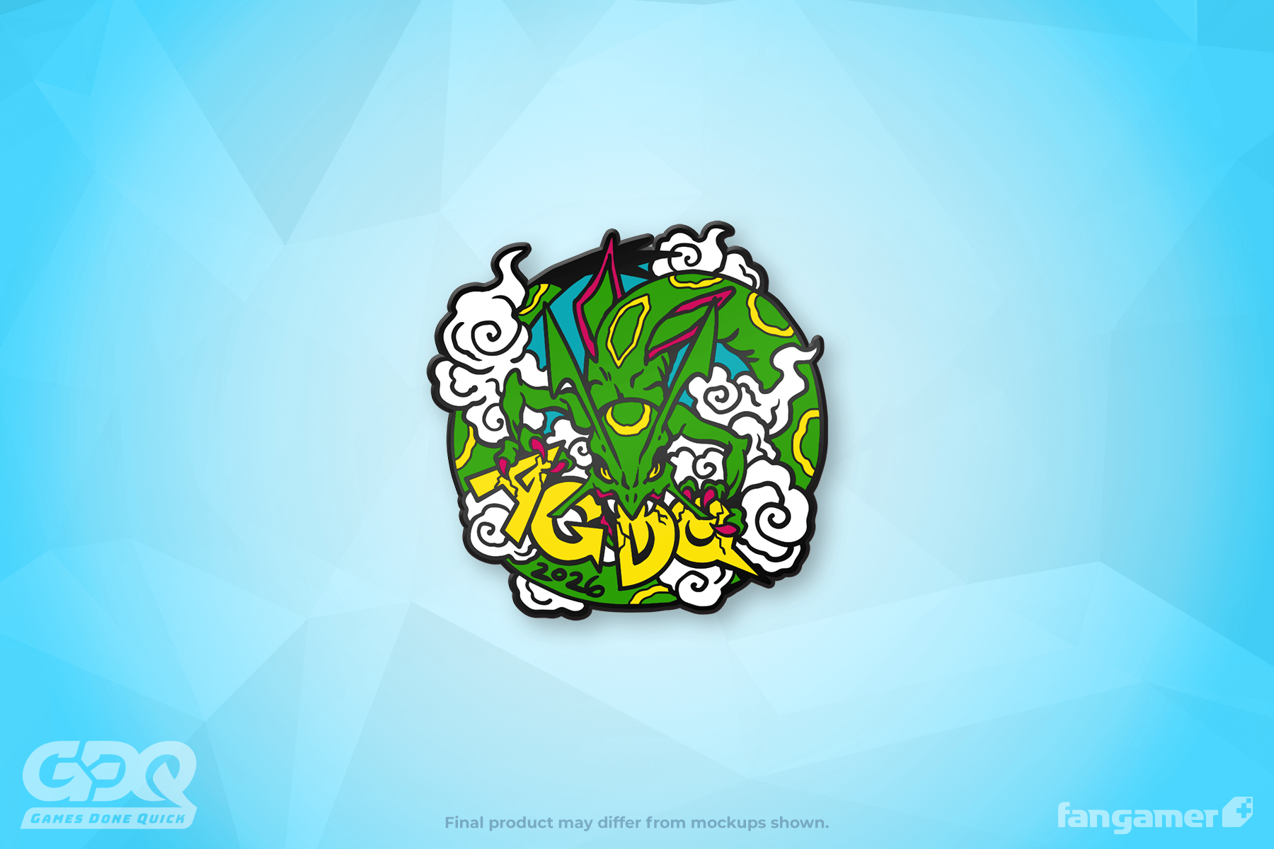 AGDQ 2026 Finale Pin: Emerald Dragon