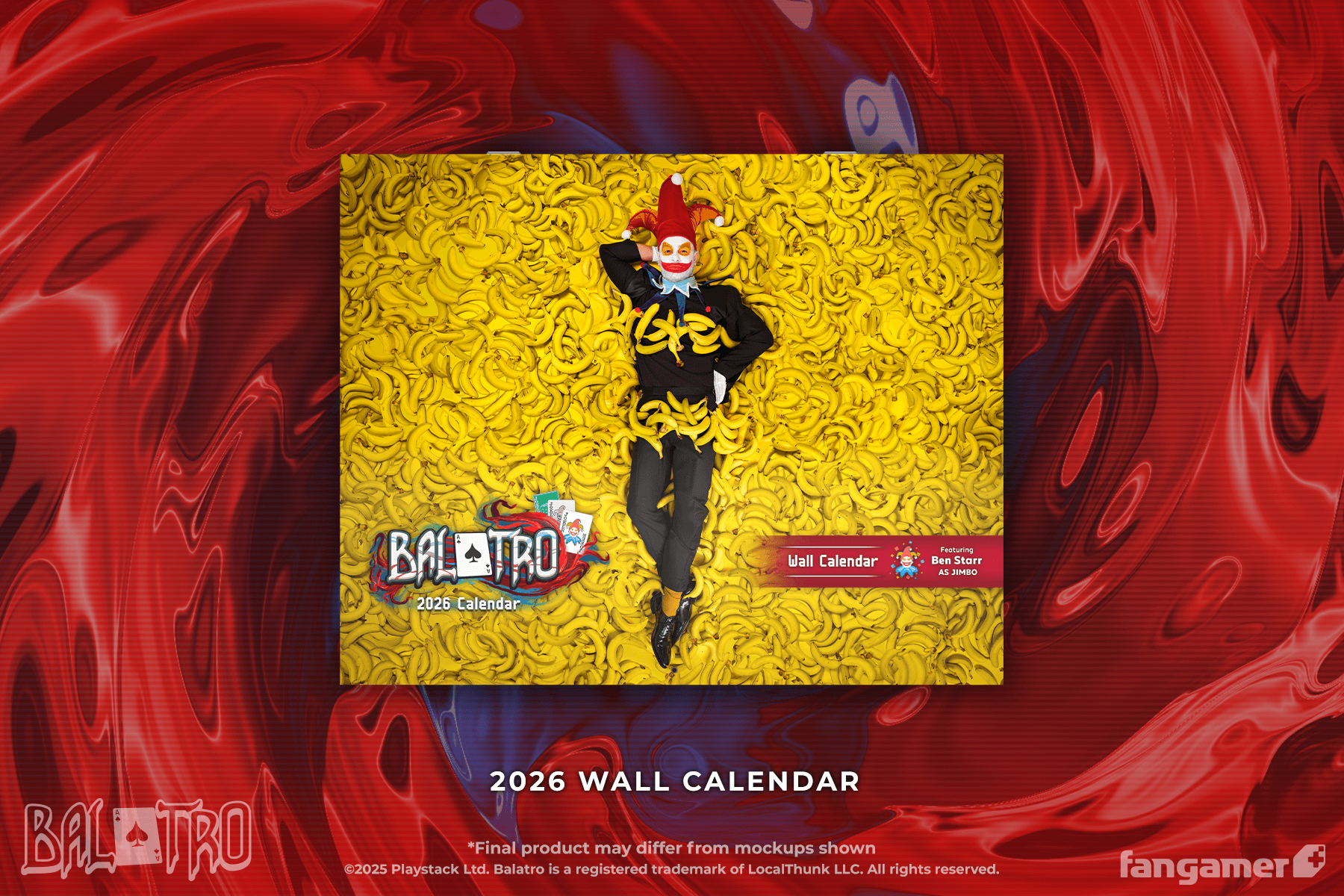 Balatro 2026 Wall Calendar