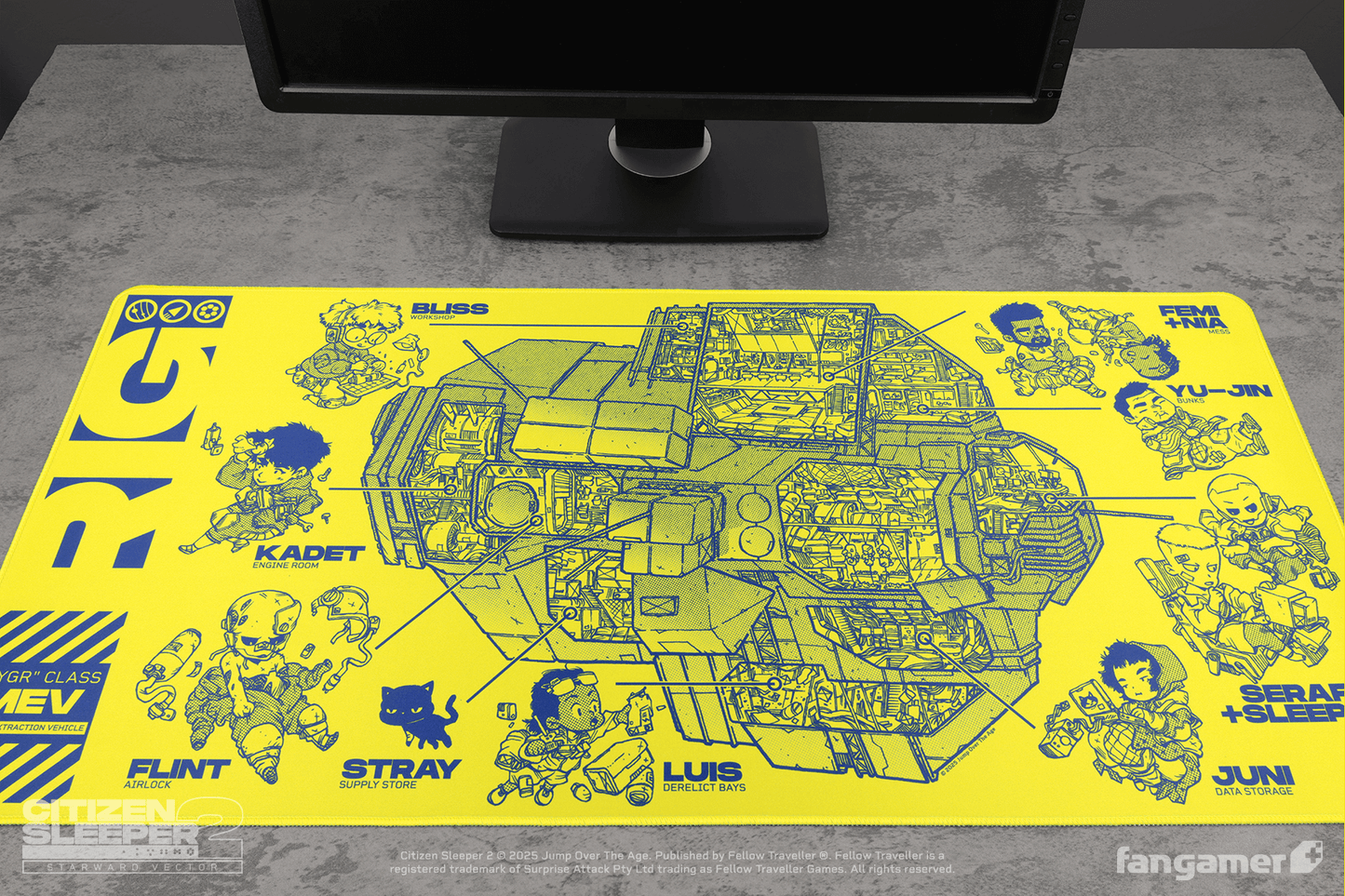 Rig Cross-Section Desk Mat