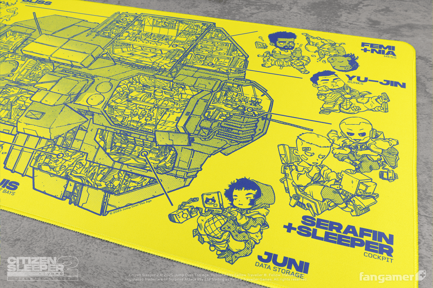 Rig Cross-Section Desk Mat