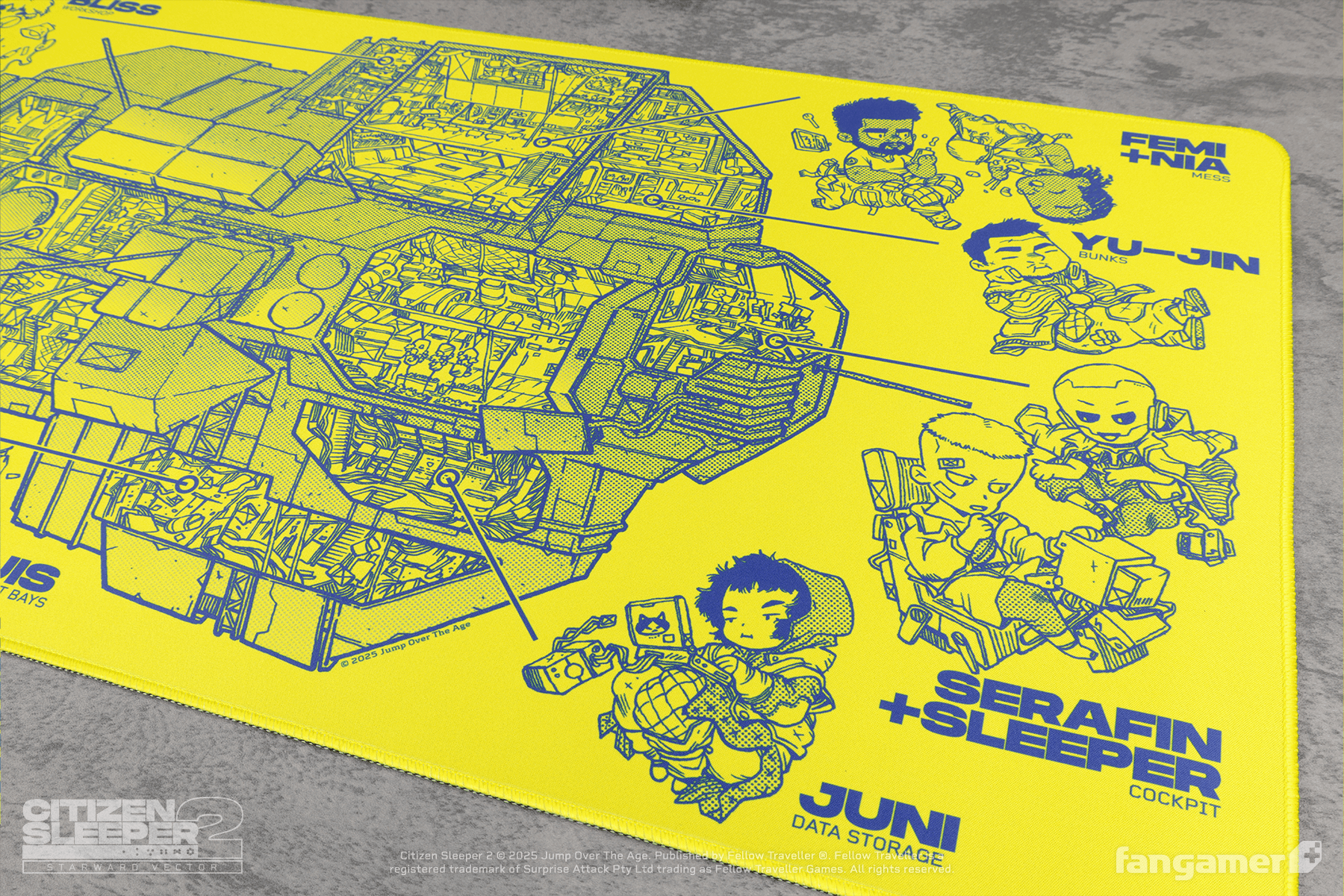 Rig Cross-Section Desk Mat