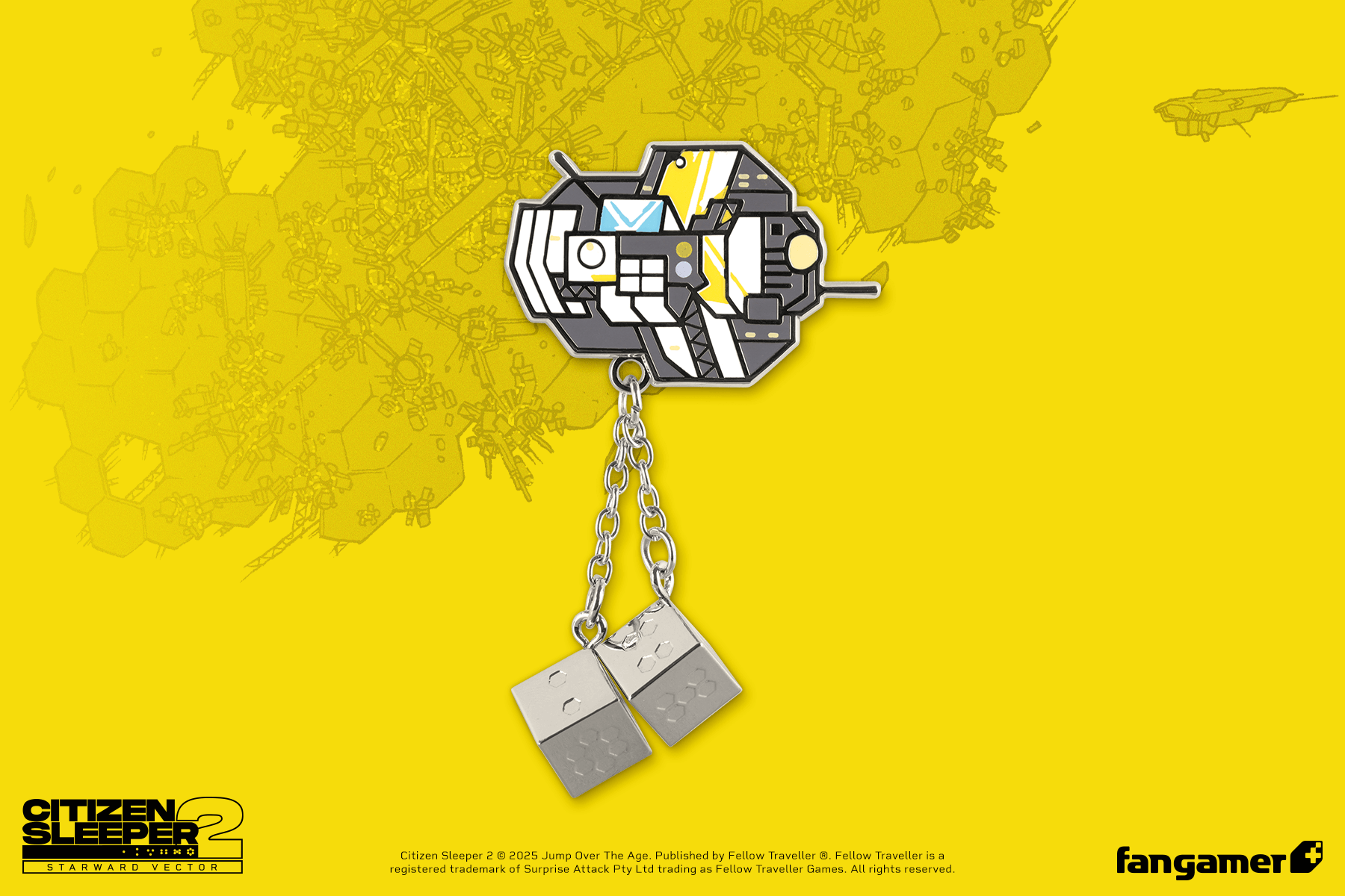 The Rig Hanging Dice Pin