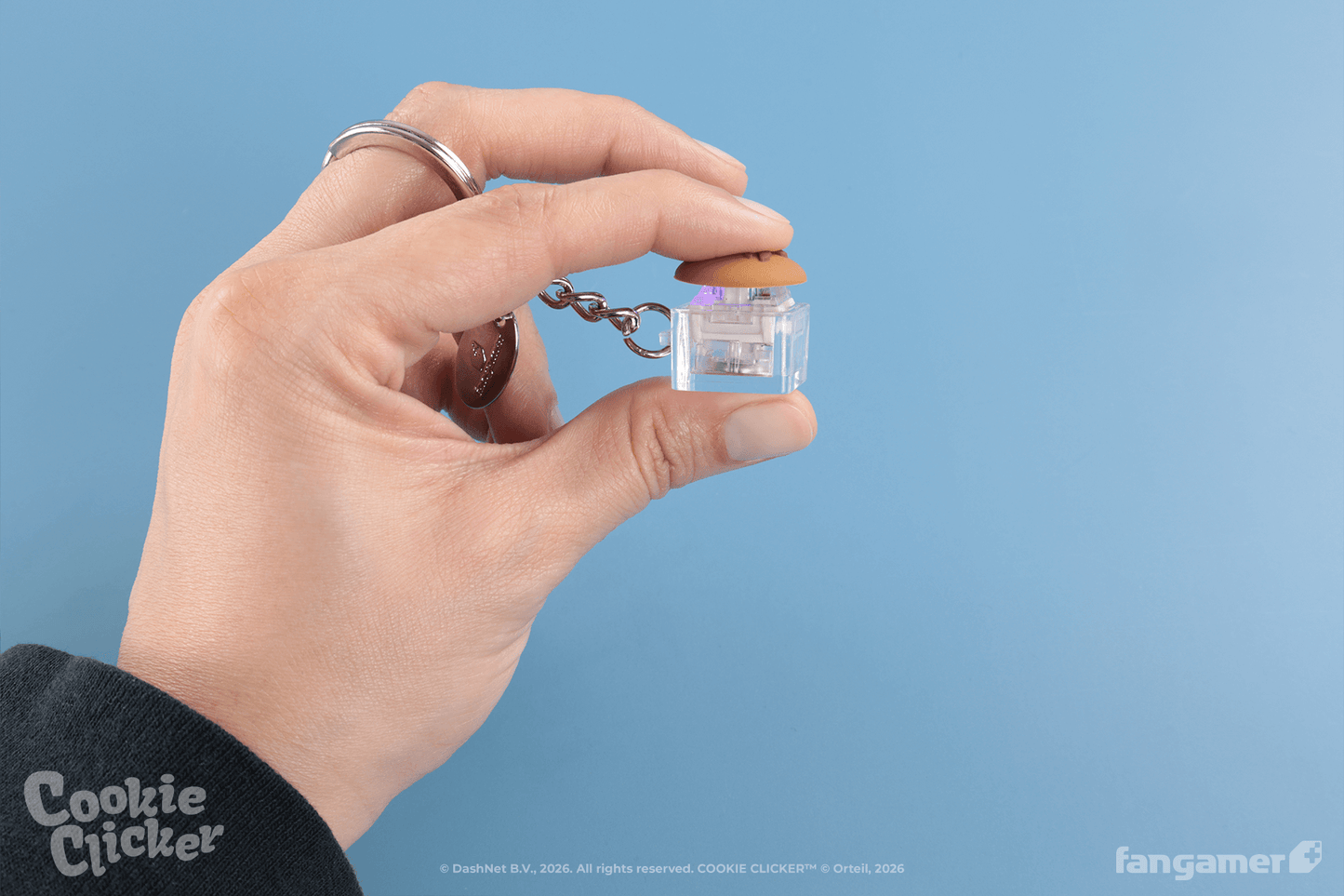 Cookie Clicker Clicker Cookie Keychain