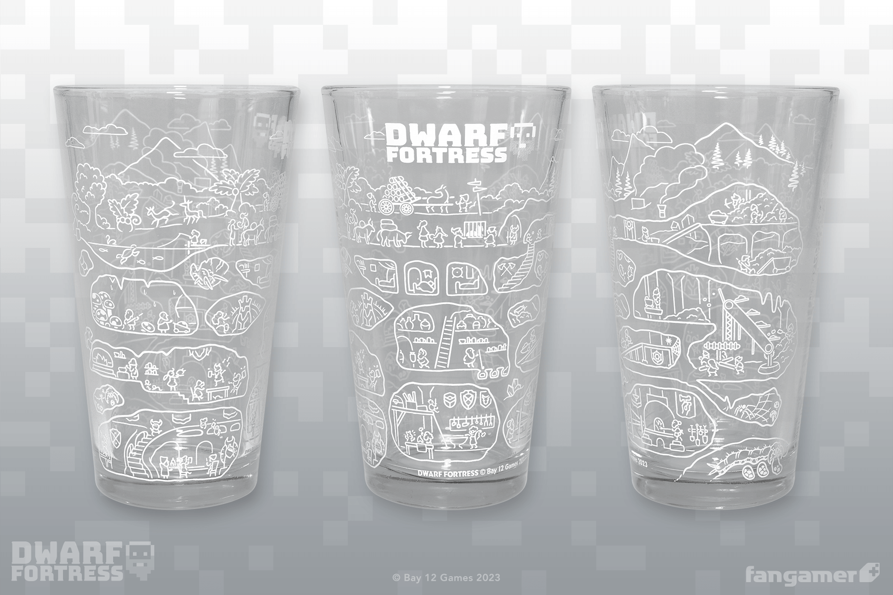 Fortress Cross-Section Pint Glass