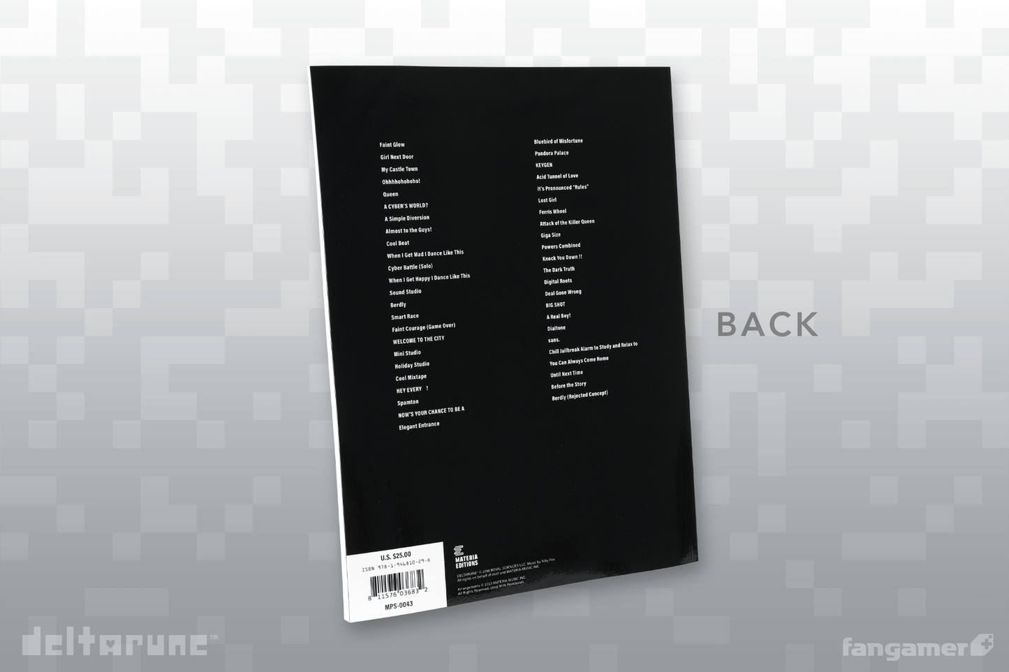 DELTARUNE Chapter 2 Piano Score Book