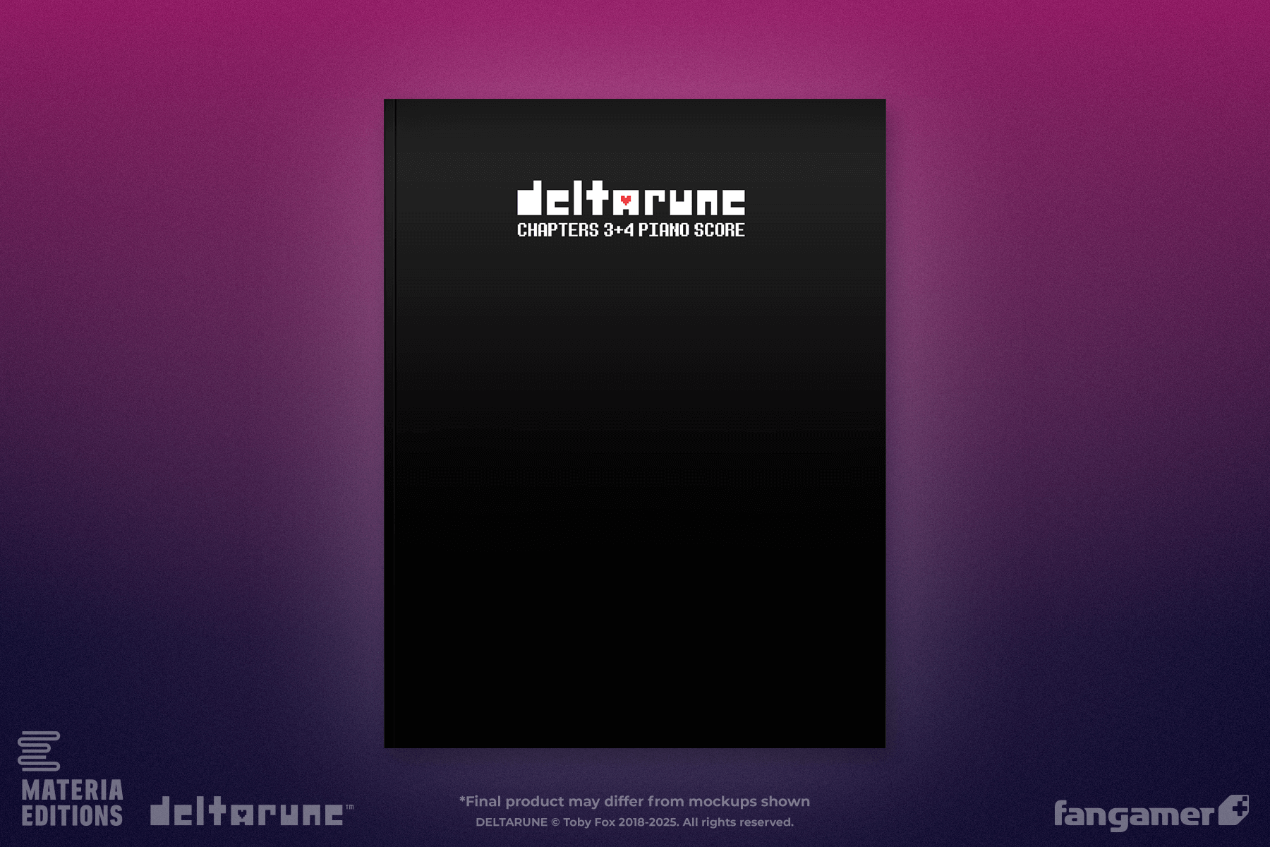 DELTARUNE Chapters 3+4 Piano Score Book