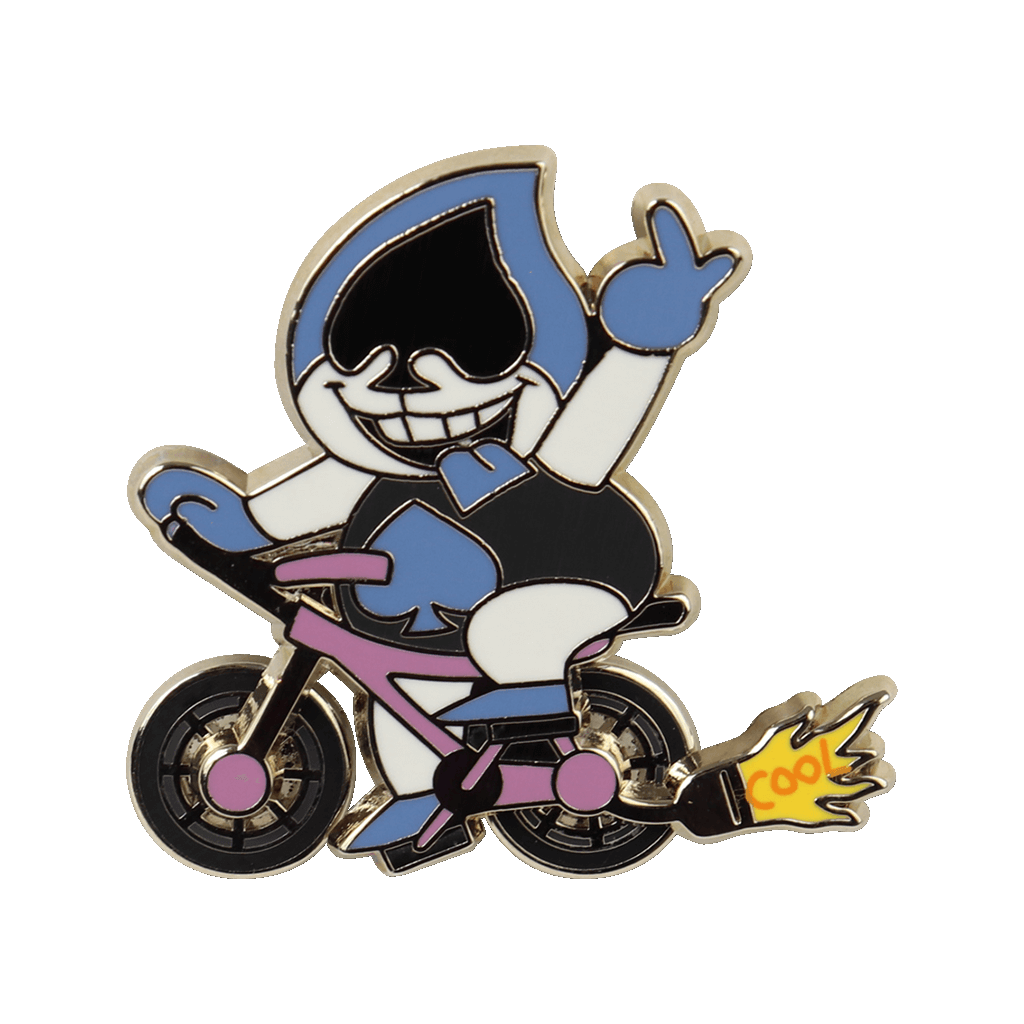Cool Bike Lancer Spinning Enamel Pin