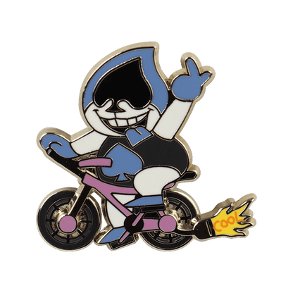 Cool Bike Lancer Spinning Enamel Pin