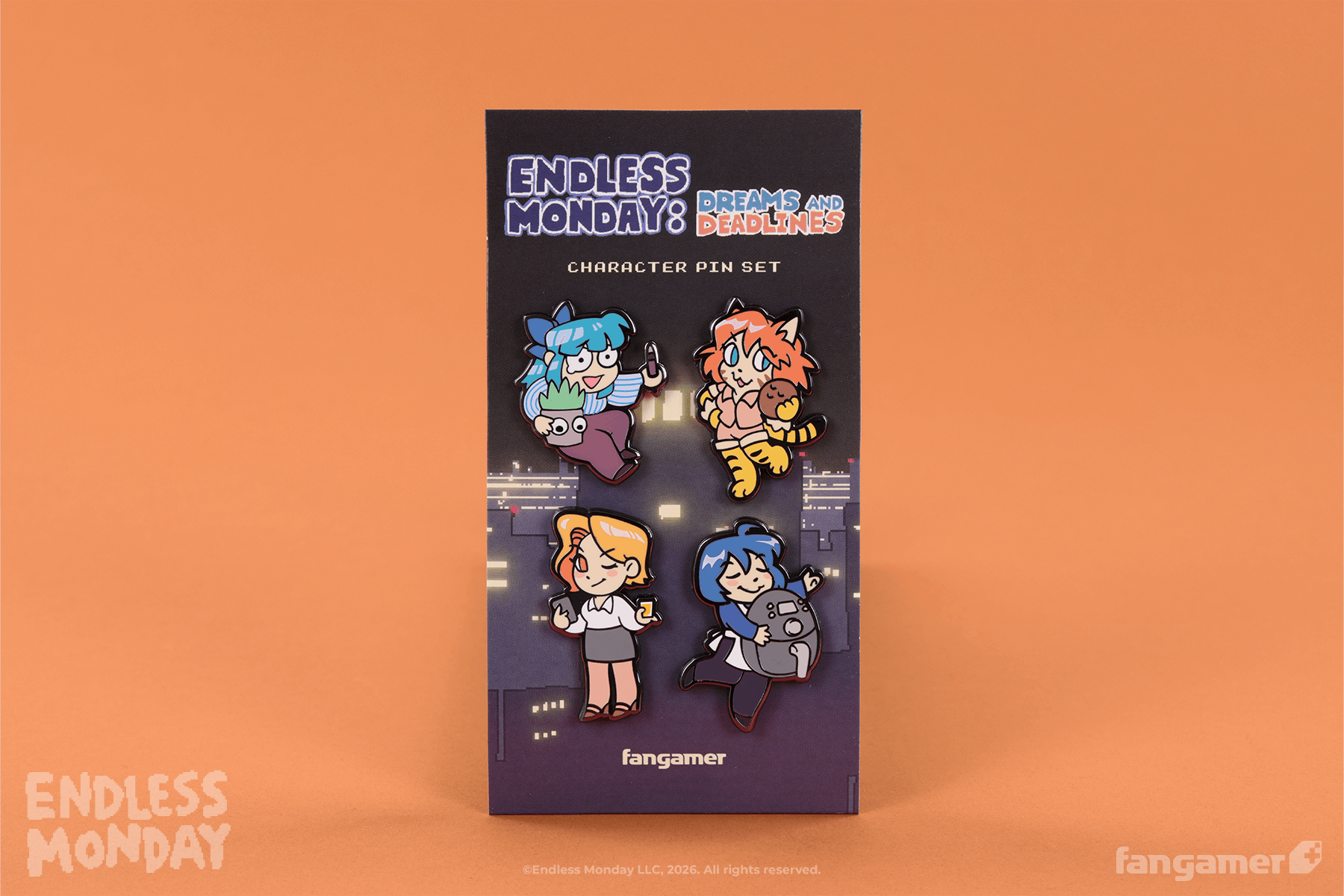 Endless Monday Character Pin Set