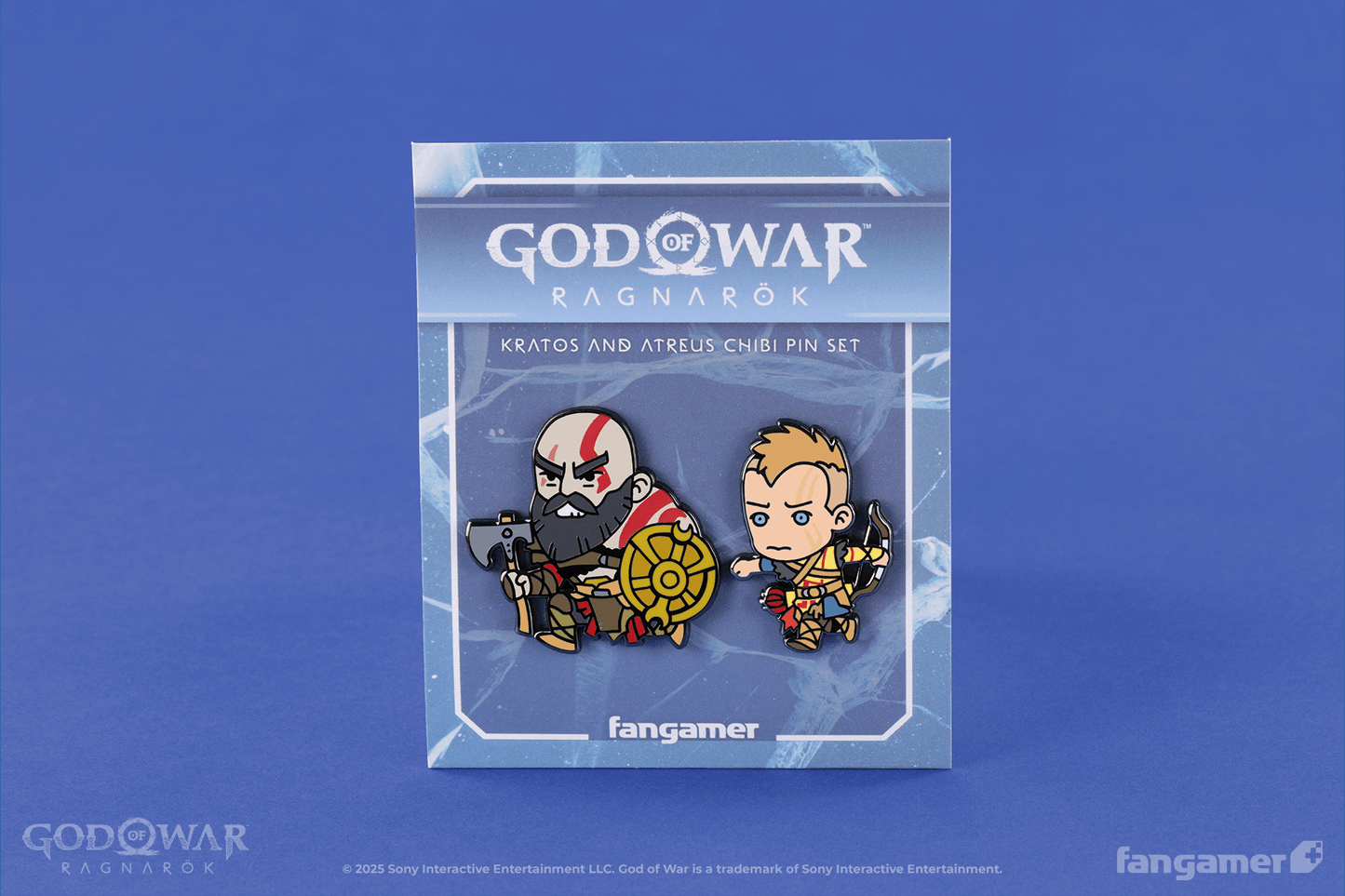 Kratos and Atreus Chibi Pin Set