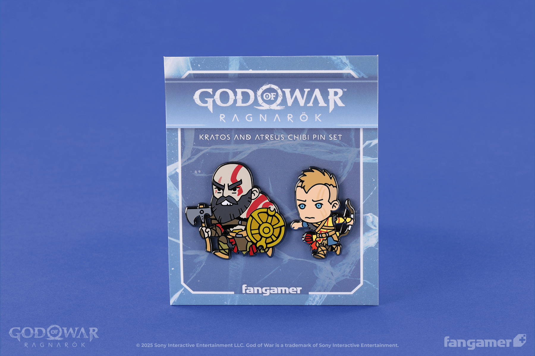 Kratos and Atreus Chibi Pin Set