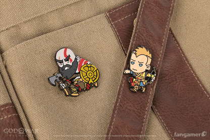 Kratos and Atreus Chibi Pin Set