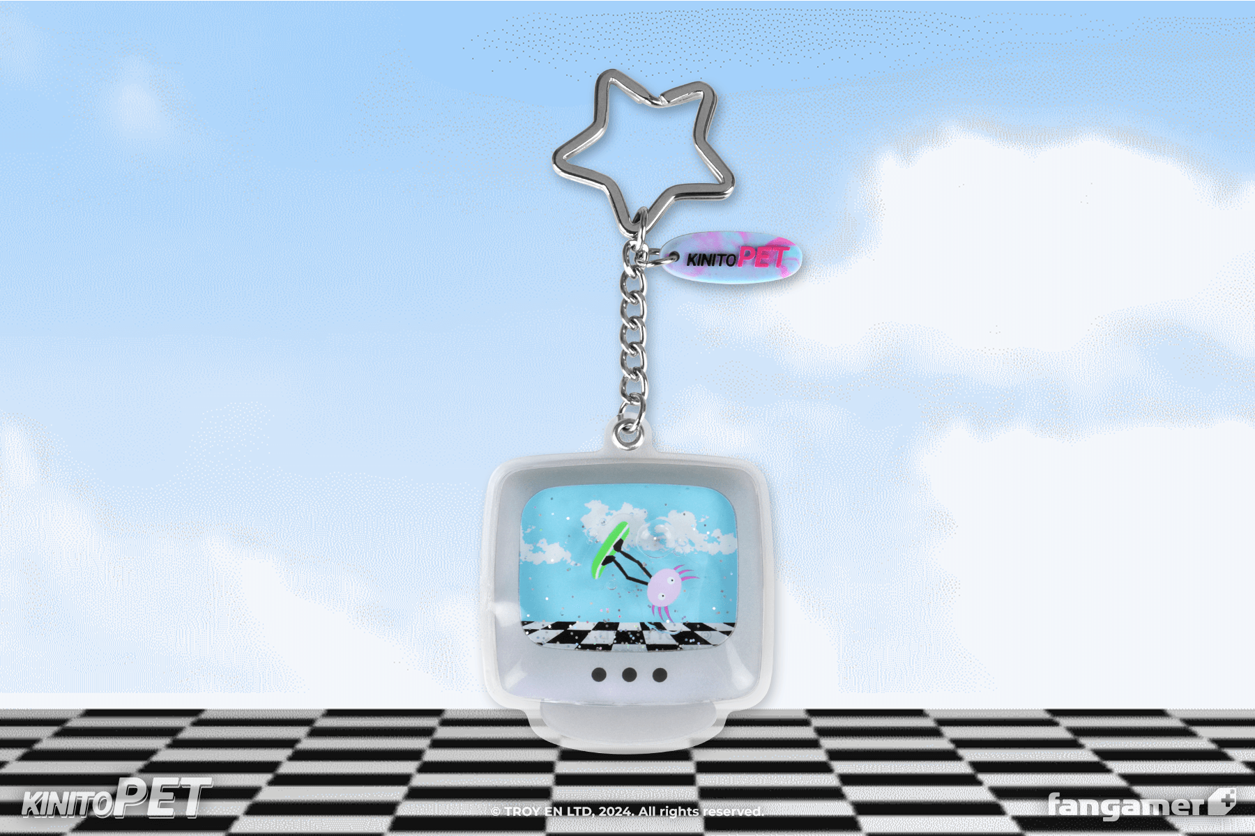 Surfing Kinito Keychain
