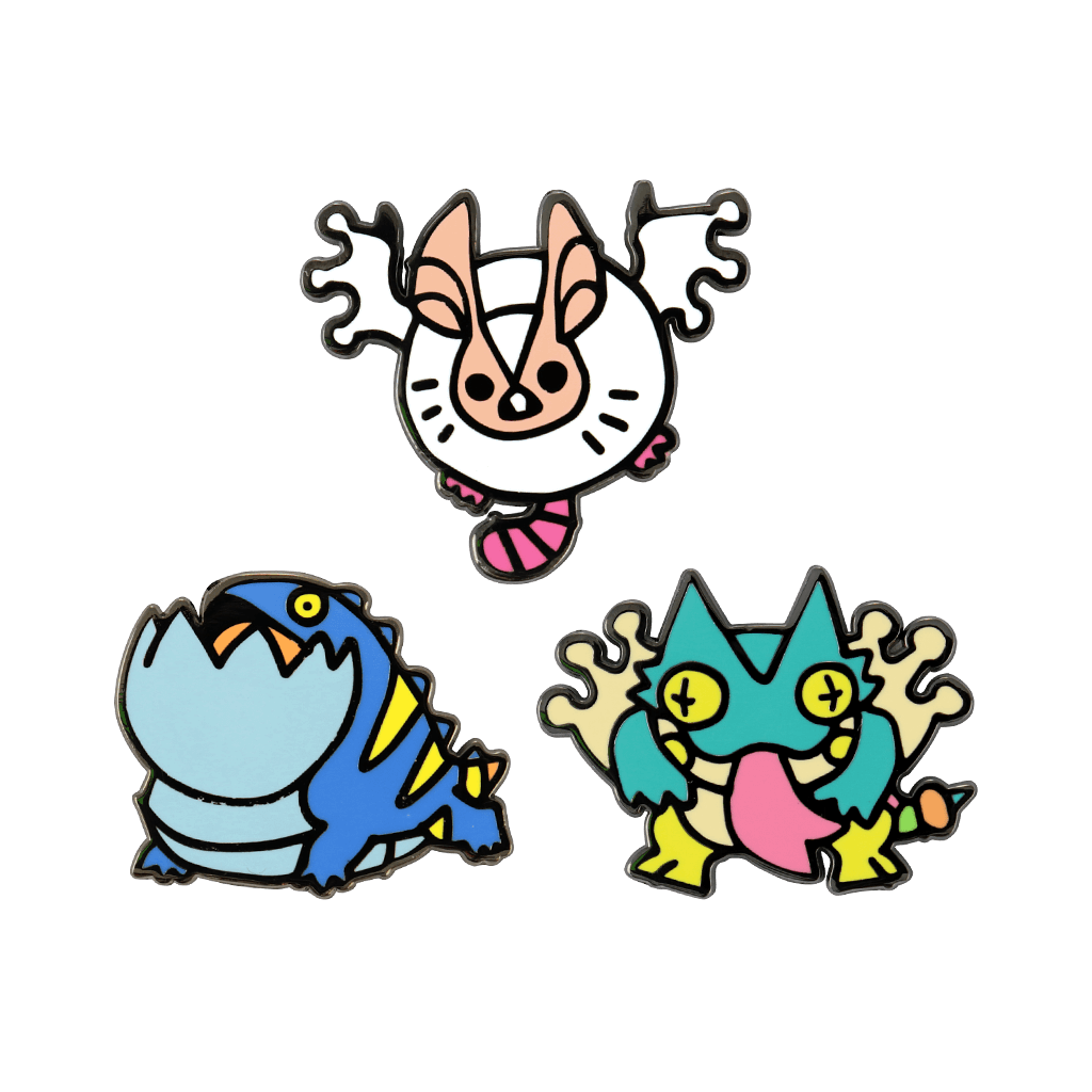 Wonk Monster Enamel Pin Set