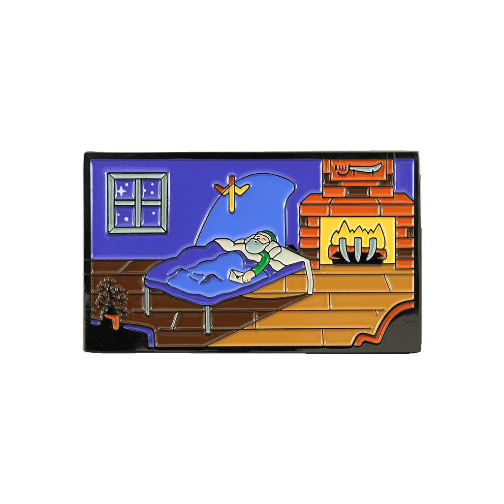Grandpa's Bed Enamel Pin