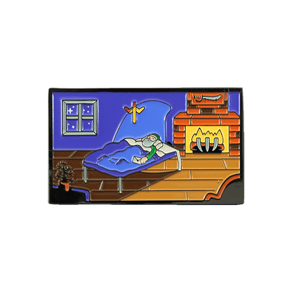Grandpa's Bed Enamel Pin