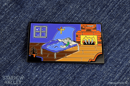Grandpa's Bed Enamel Pin