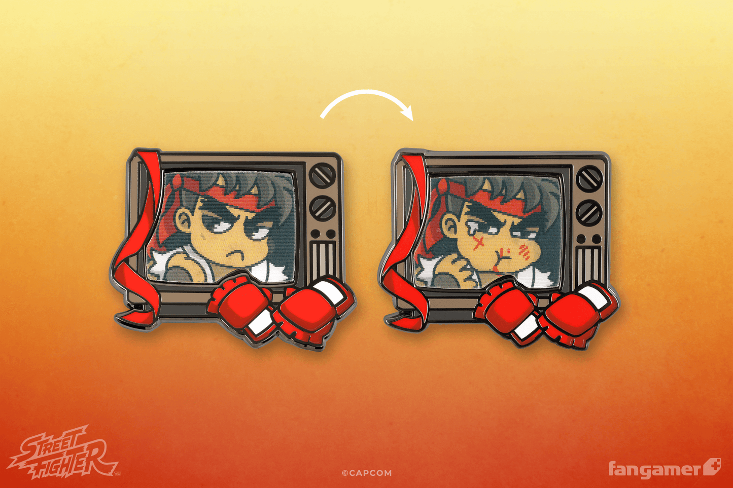 Street Fighter Buddies Lenticular Pin: Ryu
