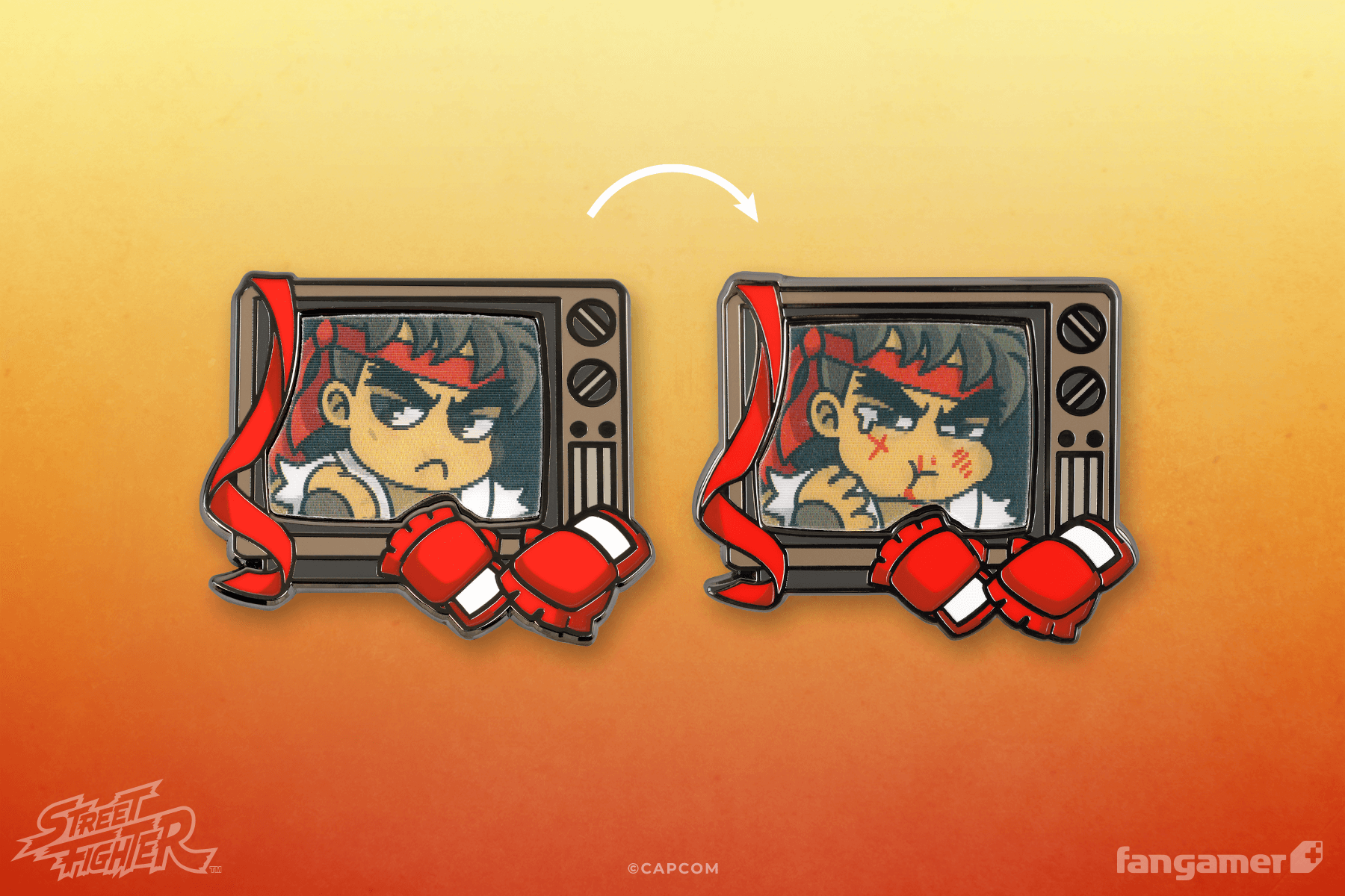 Street Fighter Buddies Lenticular Pin: Ryu