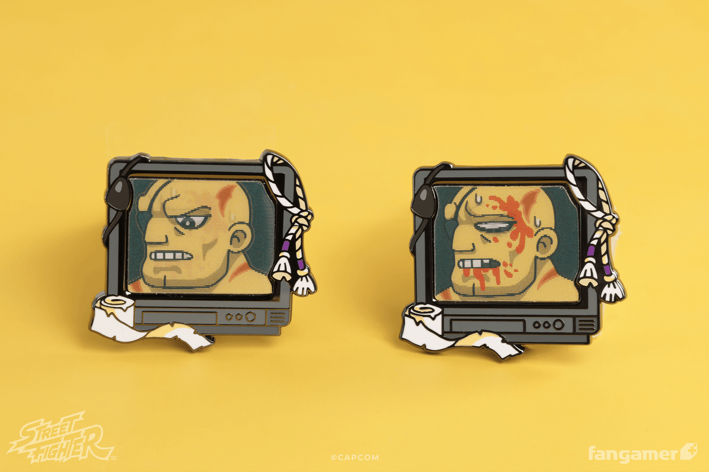 Street Fighter Buddies Lenticular Pin: Sagat