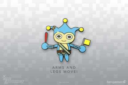 Blue Badger Dancing Pin