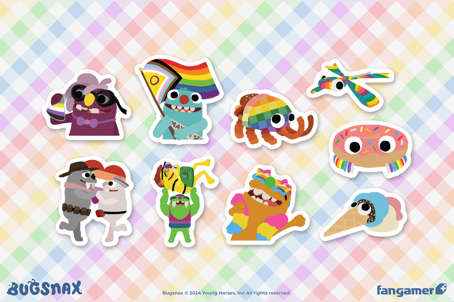 Bugsnax Pride Sticker Pack