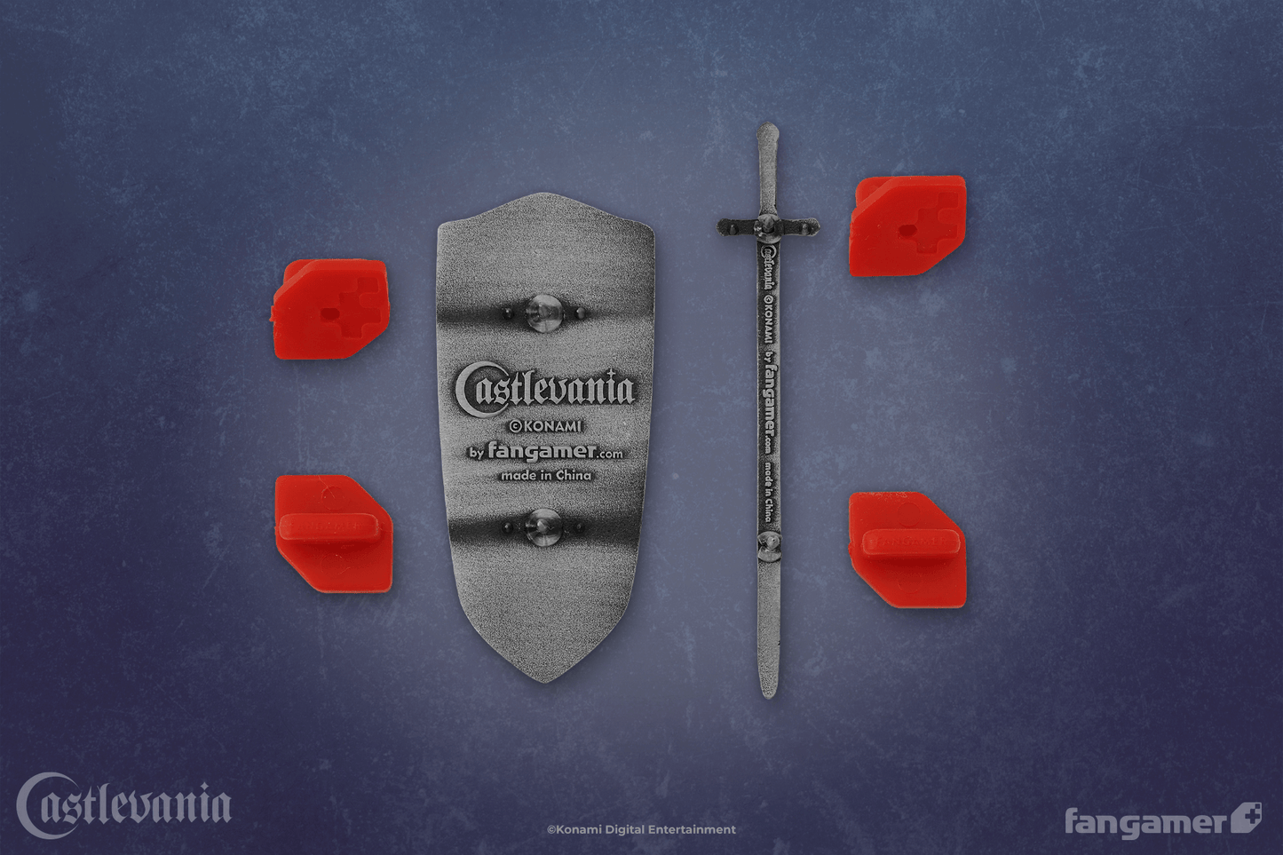 Alucard Shield & Sword Pin Set