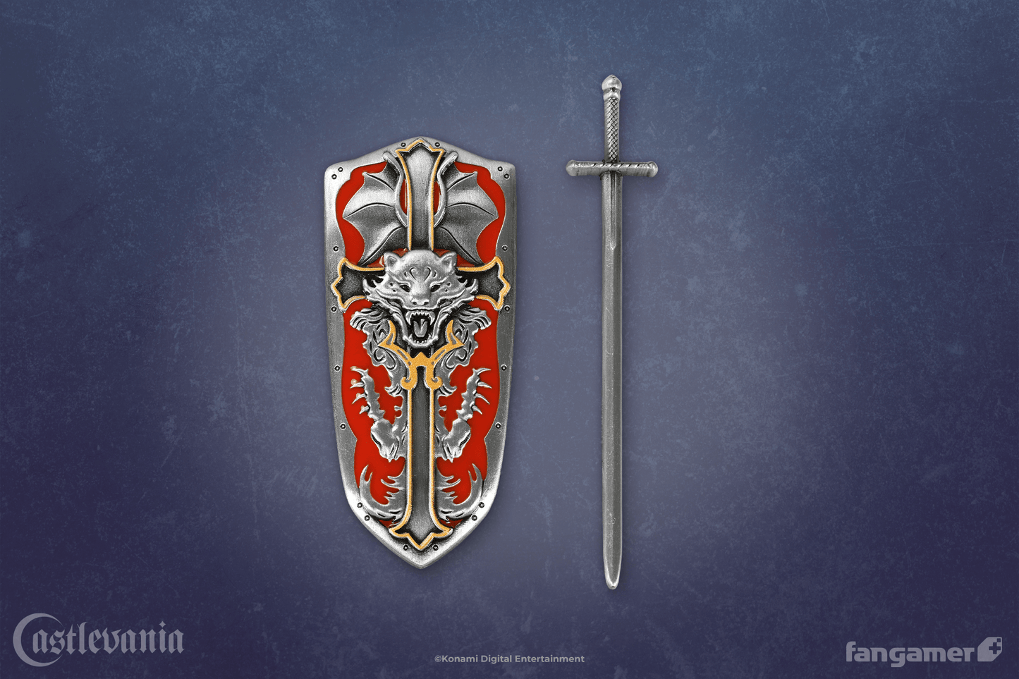 Alucard Shield & Sword Pin Set