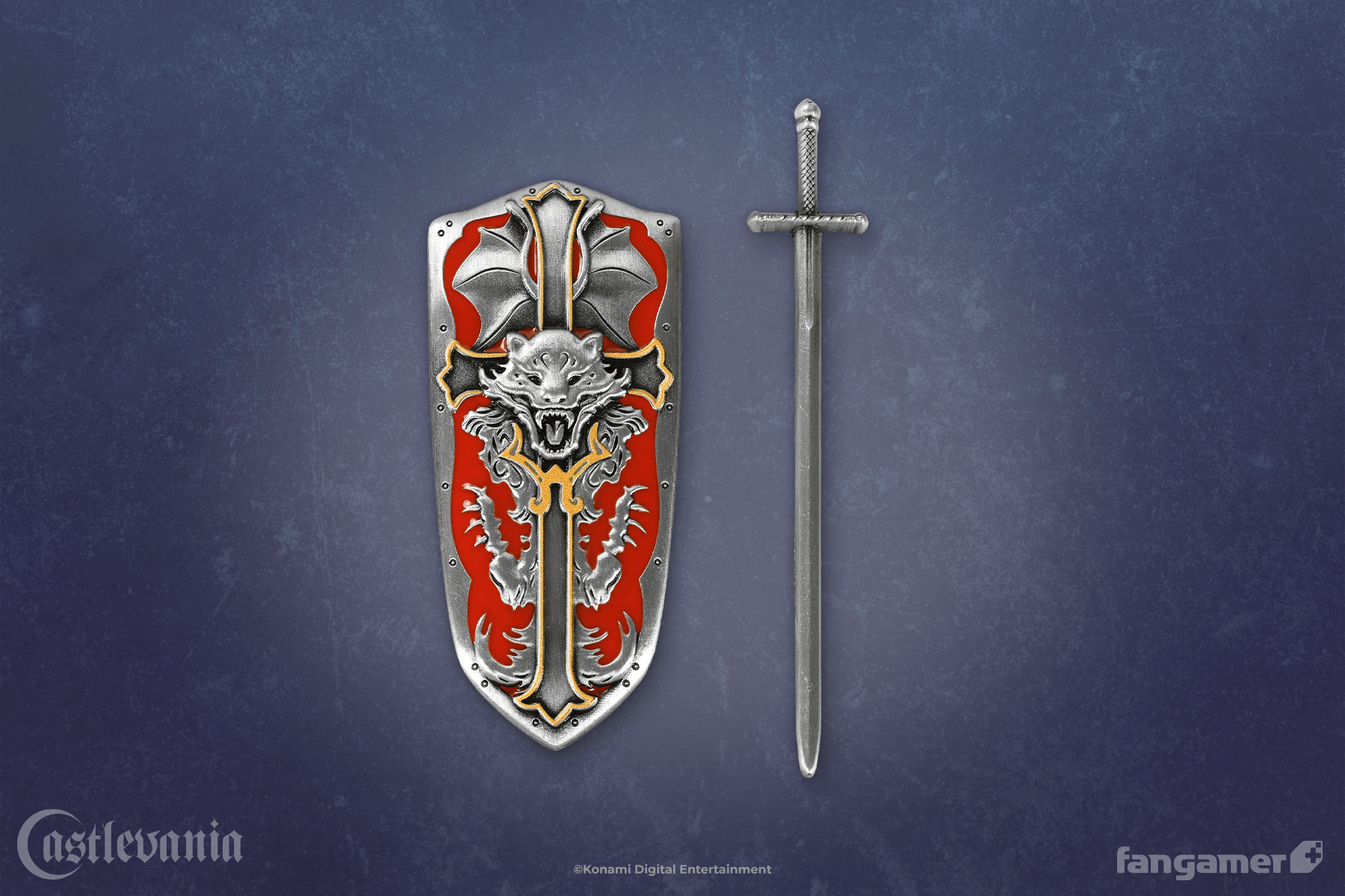 Alucard Shield & Sword Pin Set