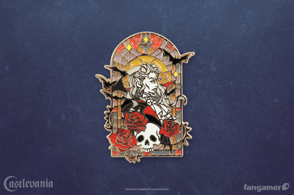 Dracula Stained Glass Pin