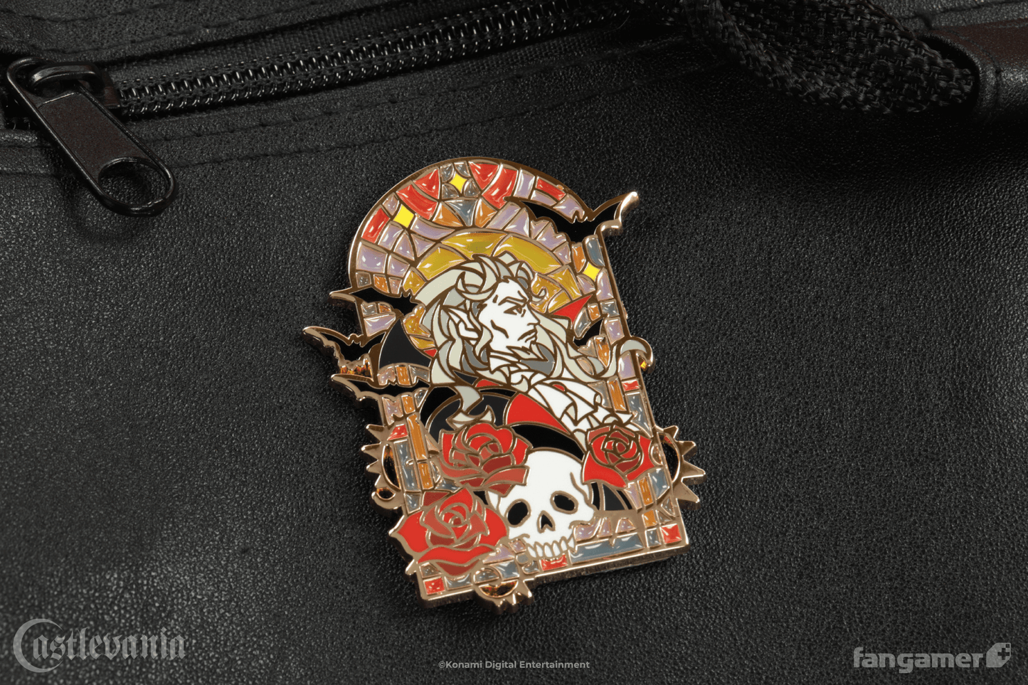 Dracula Stained Glass Pin