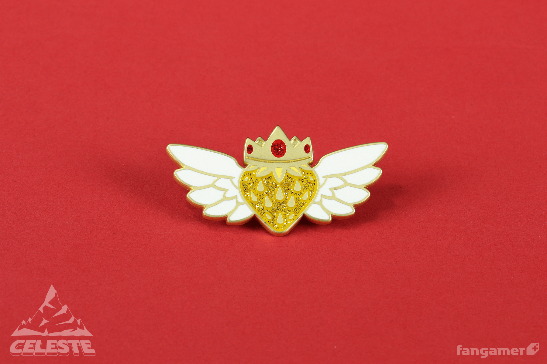 Golden Strawberry Pin