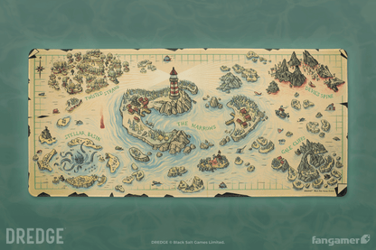 Fisherman's Map Desk Mat