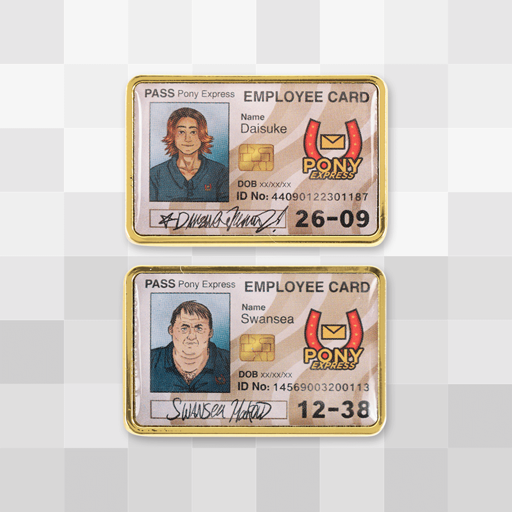Daisuke and Swansea ID Card Pins