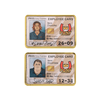 Daisuke and Swansea ID Card Pins