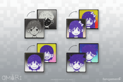 OMORI Lenticular Emotions Pin Combo