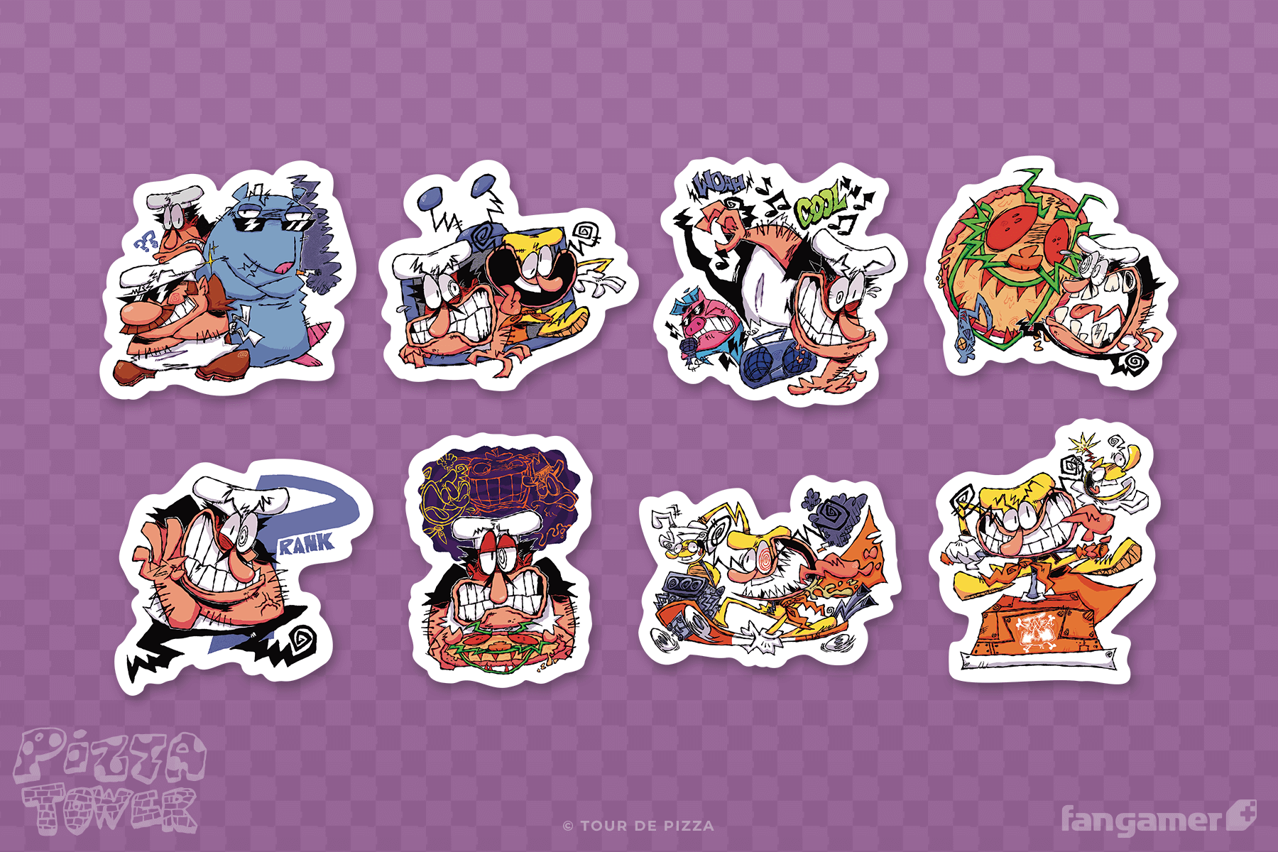 Pizza Tower Sticker Set