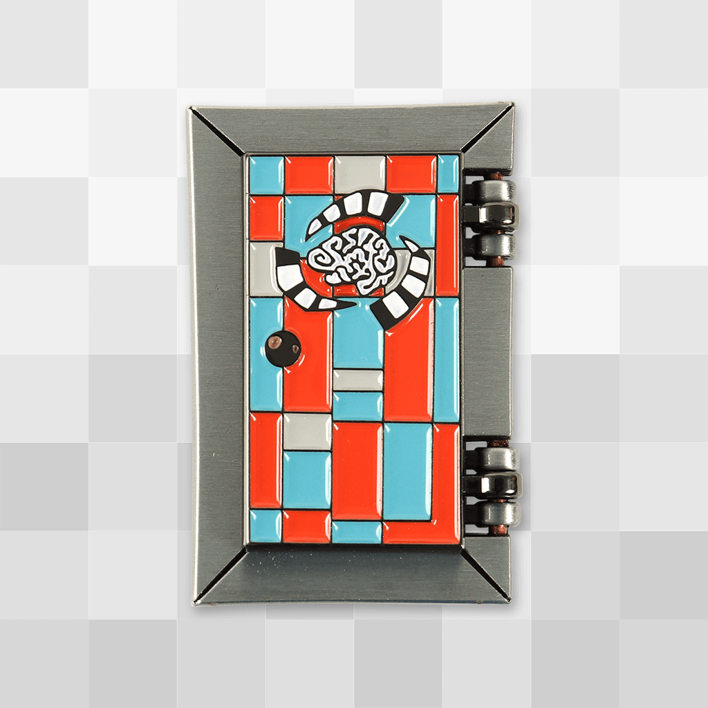 Psycho-Portal Hinged Lenticular Pin