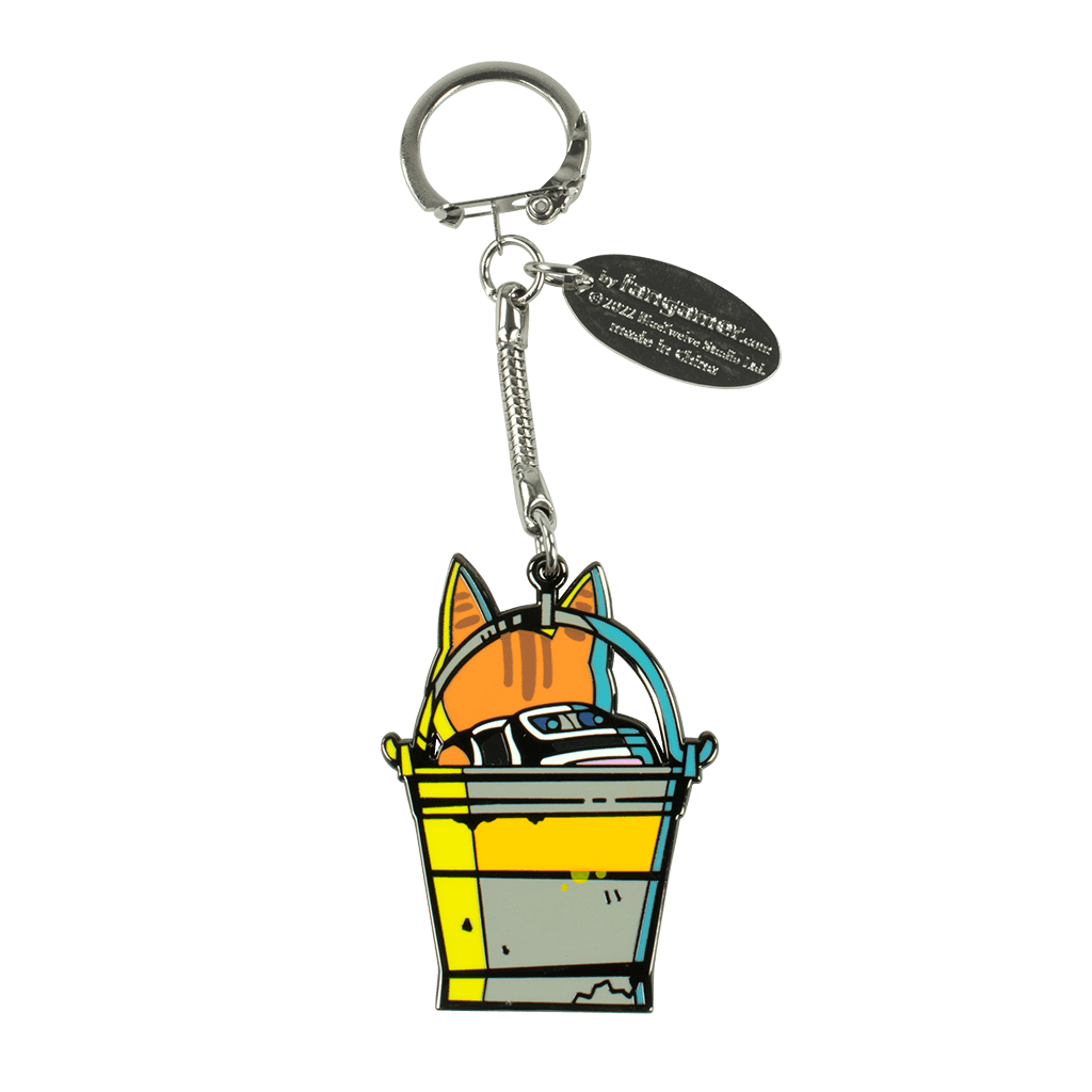 Cat-in-a-Bucket Keychain
