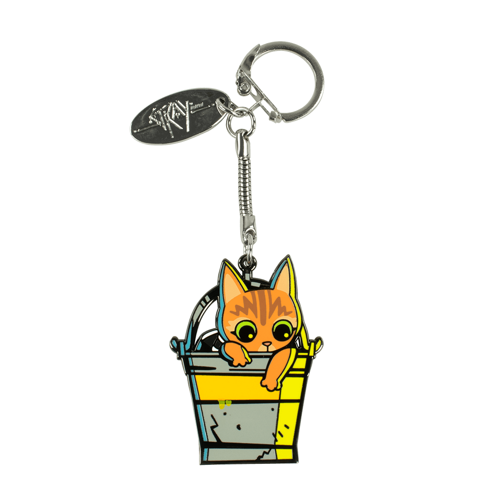 Cat-in-a-Bucket Keychain
