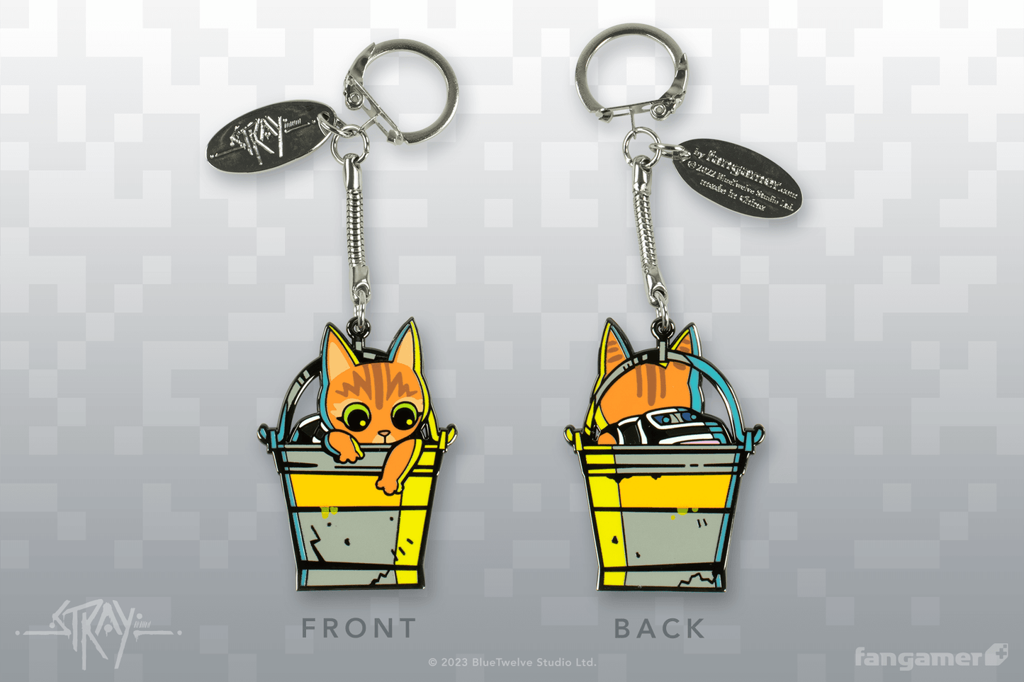 Cat-in-a-Bucket Keychain