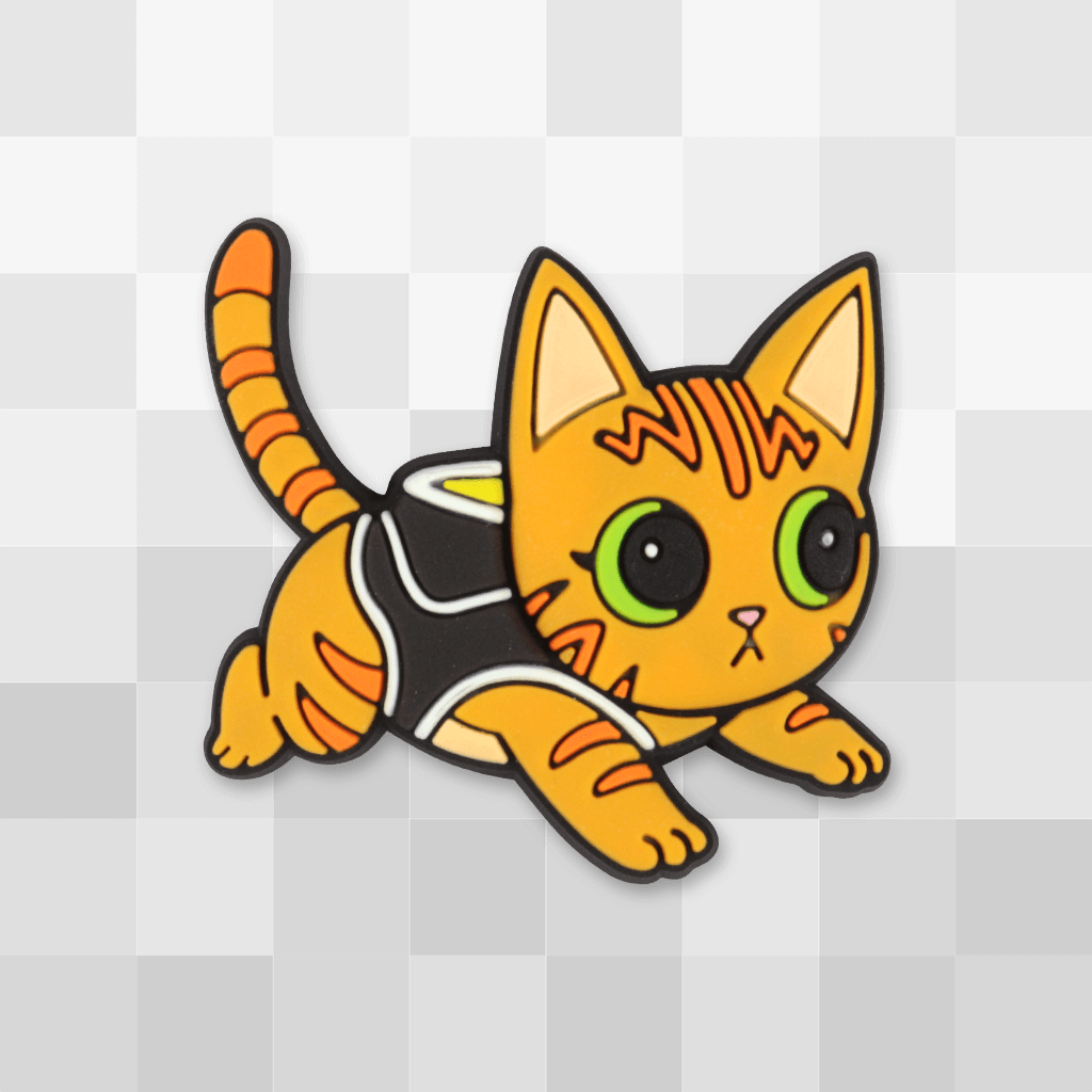 Curious Cat PVC Pin