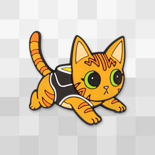 Curious Cat PVC Pin