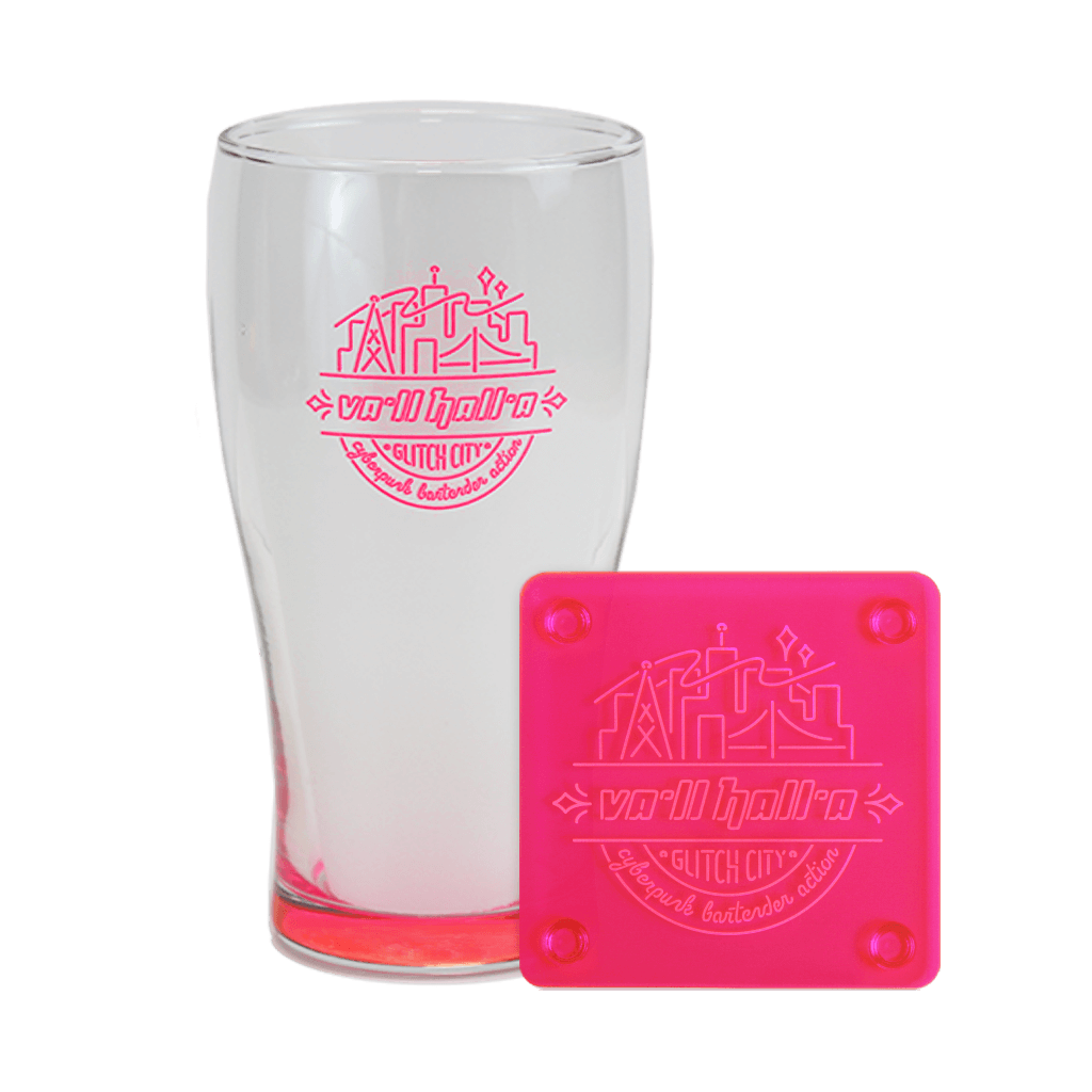 VA-11 HALL-A Pub Glass & Coaster Set